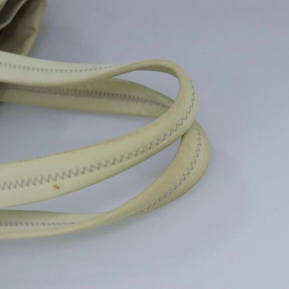 PRADA Tote Bag Nylon White Silver Auth 99539 - Picture 8 of 16